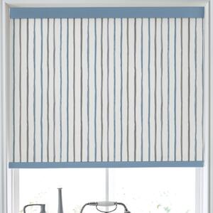 Laura Ashley Painterly Stripe Blackout Made To Measure Roller Blind River