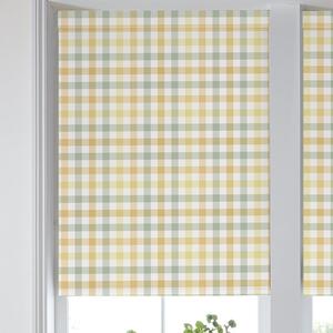 Laura Ashley Cove Check Blackout Made To Measure Roller Blind Ochre