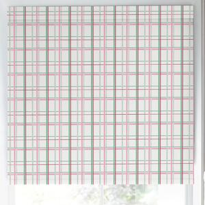 Laura Ashley Burford Check Blackout Made To Measure Roller Blind Rose