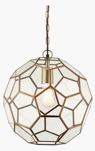 Maude Small Geometric Pendant in Antique Brass