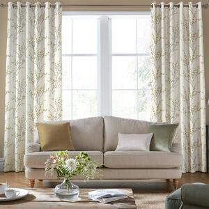 Laura Ashley Pussy Willow Made To Measure Curtains Ochre Yellow