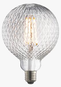 Garnet LED facet globe shaped bulb with clear glass