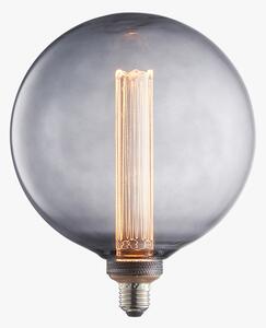 Garnet LED globe shaped bulb with smoke effect glass