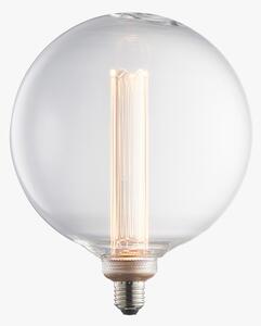 Garnet LED globe shaped bulb with clear glass