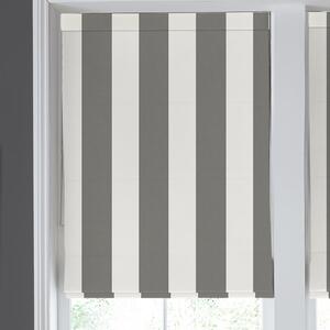 Laura Ashley Lille Stripe Made To Measure Roman Blind Steel