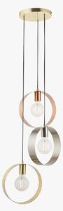 Magus 3 light Pendant in Brushed Brass & Brushed Nickel