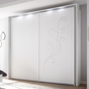 Nivea Wooden Wardrobe In Serigraphy White And LED