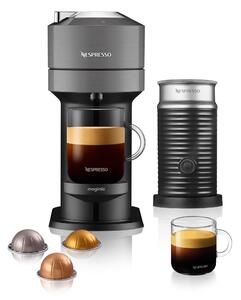 Nespresso Vertuo Next Coffee Machine & Aeroccino Milk Frother by Magimix, Grey Grey