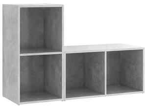 TV Cabinets 2 pcs Concrete Grey 72x35x36.5 cm Engineered Wood