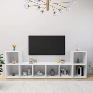 TV Cabinets 4 pcs White 72x35x36.5 cm Chipboard