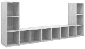 TV Cabinets 4 pcs Concrete Grey 107x35x37 cm Engineered Wood