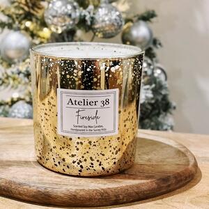 Atelier 38 Fireside Soy Multi Wick Candle Gold