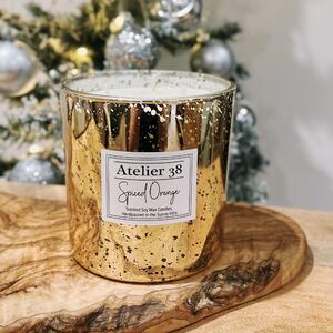 Atelier 38 Spiced Orange Soy Multi Wick Candle Gold