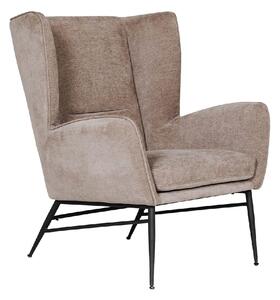 Zanesville Fabric Accent Bedroom Chair With Black Legs In Mink