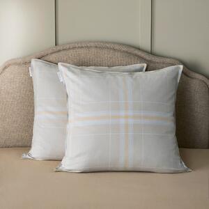 Dorma Braemar Check Continental Square Pillowcase Pair Camel