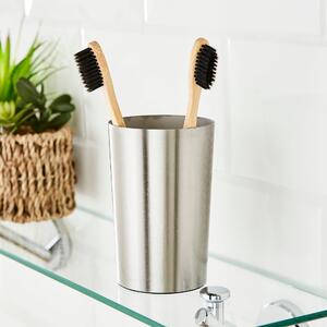 Lincoln Toothbrush Holder Brushed Silver
