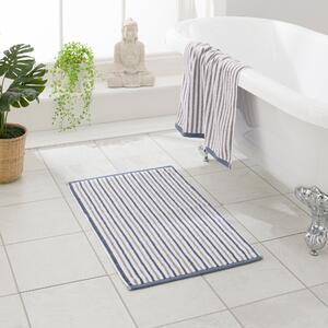 Reversible Stripe Bathmat Charcoal (Grey)