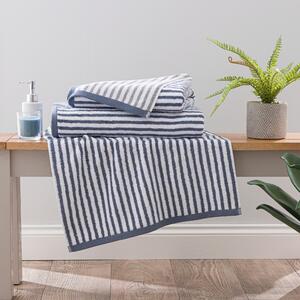 Reversible Striped Cotton Towel Charcoal (Grey)