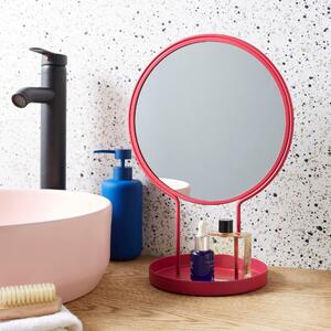 Elements Free Standing Dressing Table Mirror With Tray Fuchsia