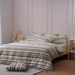 Ackly Bamboo - Harmony Stripe Duvet Cover, Fitted Sheet & Pillowcases Set, Double