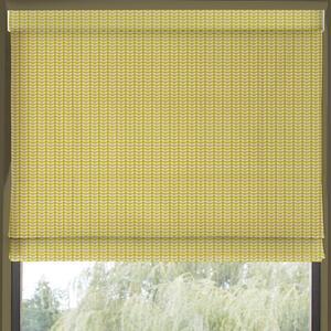 Orla Kiely Tiny Stem Made to Measure Roman Blind Yellow