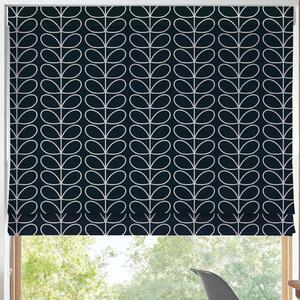 Orla Kiely Linear Stem Made to Measure Roman Blind Navy Whale