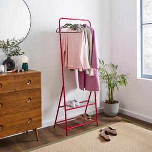 Elements Adley Clothes Rail With Shelf Magenta