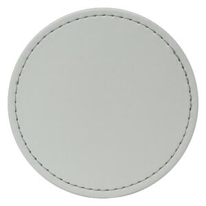 Pack of 4 Reversible Grey Faux Leather Coasters Grey