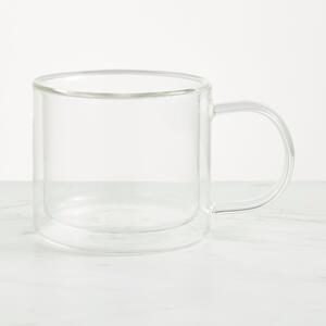 Double Wall Clear Glass Mug Clear