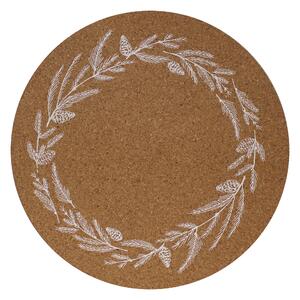 Pack of 4 printed Cork Placemats Brown