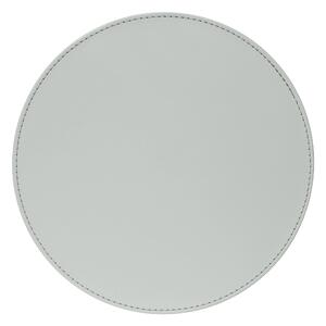 Pack of 4 Reversible Grey Faux Leather Placemats Grey