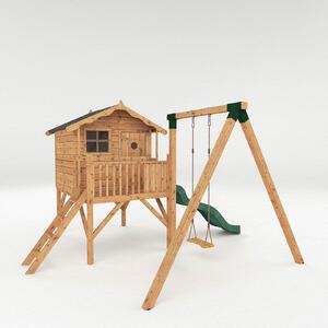 Mercia 12ft x 13ft Tulip Playhouse with Tower, Slide and Swing