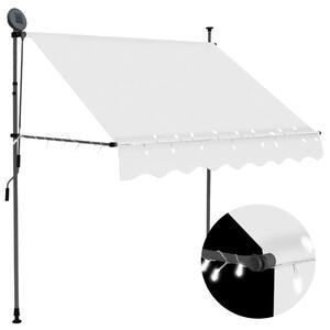 Manual Retractable Awning with LED 100 cm Cream