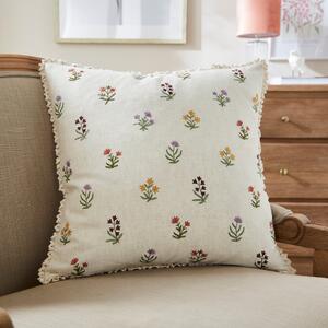 Pippa Floral Cushion Natural