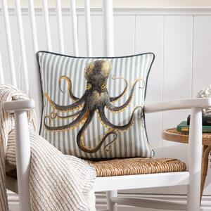 Evans Lichfield Salcombe Octopus Square Cushion MultiColoured