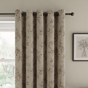 Forest Berries Eyelet Curtains Natural
