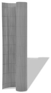 Double-Sided Garden Fence PVC 90x300 cm Grey