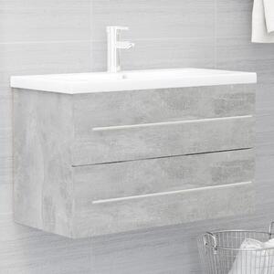 Sink Cabinet Concrete Grey 80x38.5x48 cm Engineered Wood