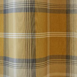 Oswald Checked Eyelet Curtains Ochre
