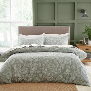 Kehlani Birds Jacquard Sage Duvet Cover and Pillowcase Set Sage (Green)