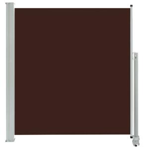 Patio Retractable Side Awning 140 x 300 cm Brown