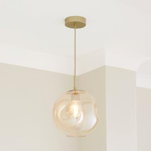 Alexis Amber Ceiling Fitting, 25cm Gold