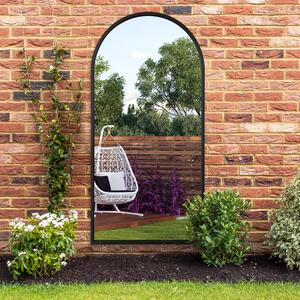 Arcus Arched Indoor Outdoor Full Length Wall Mirror Black