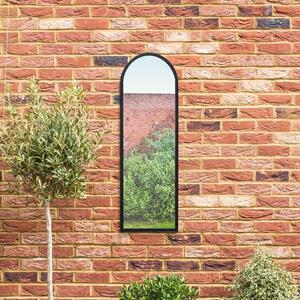 Arcus Arched Slim Indoor Outdoor Full Length Wall Mirror Black
