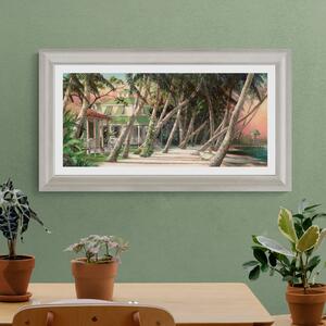 Island Home by Art Fronckowiak Framed Print White/Green