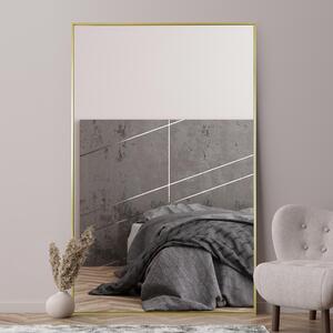 Artus Aluminium Rectangle Wide Full Length Wall Mirror Gold