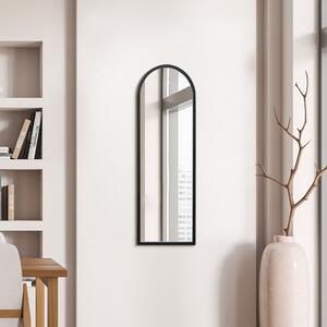 Arcus Slim Arched Full Length Wall Mirror Black