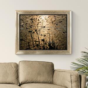 Lilies by Mike Shepherd Framed Print Natural