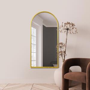 Arcus Arched Full Length Wall Mirror Gold