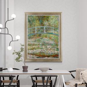 Bridge Over a Pond of Water Lilies by Monet Framed Print Green